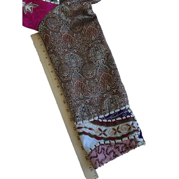 Vtg Colorful Patchwork Button Front Jacket Unbranded 80's L? - Picture 9 of 12